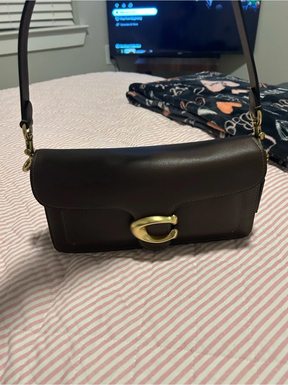 Coach tabby 26 maple  Leather Shoulder Bag with Gold Hardware